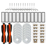 50 PCS Replacement Kit for Robot Vacuum X20 + / X20 Plus Parts Main Side Brush Hepa Filter Mop Cloth Dust Bag