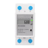 WDS688 Smart WiFi Single-Phase APP Mobile Home Multi-Function Rail Energy Meter 5-60A