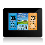 Wireless Station with Atomic Clock and USB - 197FT (60M) Temperature Humidity Meter, HD Weather Thermometer