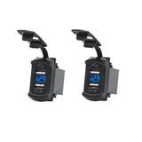 4.2A Dual USB Port Socket Adapter Outlet Waterproof Phone Charger for Rocker Marine Switch Panel on Boat RV Vehicle