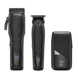 Resuxi 934 3-piece Hair Set All-metal Professional Carving Electric Clipper Men's Reciprocating Razor Home.