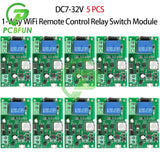 1/5/10PCS Tuya Smart 1CH 10A Wireless Wifi Relay Module Remote Control Light Switch Alexa Google Home