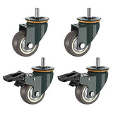 Caster Wheels,4 PCS M16 Thread Heavy Duty Wheels