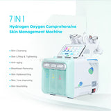 7 in 1 Pro Equipment Hydro Dermabrasion Water RF Lifting Face Cleansing Aqua Peeling Jet Blackhead Removal Facial Oxygen Beauty hine