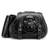 PU Leather Motorcycle Saddlebags with Skull Designs Waterproof Side Bag Universal Motorcycle Bag for Various Bike Model