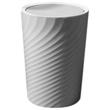 Trash Bin with Swing Lid Plastic Waste Basket Office Trash Can Waste Paper Rubbish Trash Can (12L)