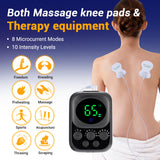 Smart EMS Microcurrent Knee Massager Shoulder Brace Adjustable Vibrations Heating Pad Wireless Electric Body Massage Tools