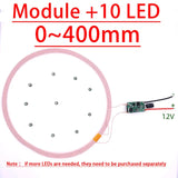 0~400mm 300mm DC Wireless Power supply Transmitter Coil Charging Module Remote Charger 10pcs Led receiver Light DIY Model Toys