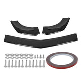 Glossy Black Front Bumper Lip Spoiler for Benz C-Class W204 S204 2011-2014 - Scratch Resistant