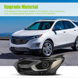 Headlight Assembly for 18-20 Chevrolet Equinox,Clear Lens, 1 Left Headlamp