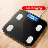 Smart Bathroom Body Weight Scale Withbody Composition Monitor Withbluetooth Sync Data And Fiess App