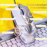 Wired Gaming Mouse Adjustable Color Light Streamline Design Pc Computer Mice