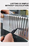 20-100 Square Tube Rounded Corner Ruler Two-way 45 And 90 Degree Marking Measure Multifunctional Drawing Tool
