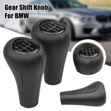 1Pc Car Gear Shift Knob Leather For 1 3 5 6 Series E30 E32 E36 E39 E46 E60 E83 E84 E87 E90 E53 F30 Z5 5/6 Speed X1 X3 X5 M