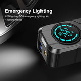 1000A Car Jump Starter Power Bank Tire Iator Portable Pump Air Compressor Battery Booster with EVA Storage Bag LED