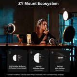 ZHIYUN Molus X60 RGB Combo COB Video Light 60W RGB Fill Light Portable LED Video Light 2700K-6500K 1