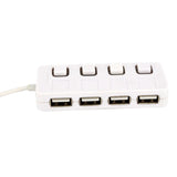 4 Ports Usb 2.0 Adapter High Speed Multiple Hub Power With Independent Switch