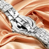 PINTIME Watch For Men Luxury Diamond Iced Out Casuals Top Brand Fashion Quartz Wristwatch Waterproof 3br Business Reloj Hombre