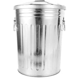 Trash Can with Lid Trash Can Round Metal Trash Can Outdoor Garbage Can Trash Holder