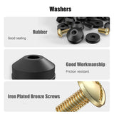 Washers, 58-Pack Flat Beveled Rubber Faucet Washers and Brass Bibb Screws Assortment Replacement Kit