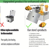 1pc, Deep Fat Fryer, Deep Fat Fryer Easy Clean, 6.3QT/6L Fryers, 220V Deep Fryer, Deep Fryer With Basket,