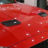 Carbon Fiber ABS Hood Engine Air Vent Cover Trim for Ford Mustang 2018 2019