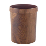 1Pc Retro Trash Bucket Imitation Wood Grain Trash Can Creative Trash Bucket