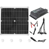 1 Set 200W Outdoor Solar Power Panel Monocrystalline Silicon Solar Panel