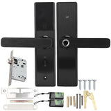Fingerprint&Card&Password&Key Anti Theft 2?Tough Electronic Home Security Smart Door Lock Black