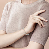Shi Pei jewelry factory direct supply 2021 new S925 sterling silver vibrato with the same fashion fairy bow bracelet