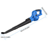 20V Cordless Electric 2-Speed Control 60MPH/ 130MPH Power Leaf Blower Sweeper with Extension Tubes 2.0Ah Battery