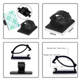 100Pcs Adhesive Clips Management Wire Clamps Cable Tie Holder for Car, Office and Home