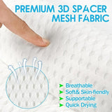 Support Pillow Bath Headrest For Neck And Back Soft Large Comfort 3D Mesh Hot Tub Accessories With 6 Strong Suction