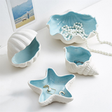Ceramic Storage Desktop Ornaments Earrings Rings Bracelets Jewelry Display Plate Tray 12x10x10cm