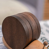 Wooden Snail Mug Coaster Coffee Tea Cup Coasters Heat Insulation Mat Kitchen Round Placemat With Magnet Restaurant Table Decor