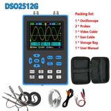 DSO2512G 120M Bandwidth 500MSa/s 2 In 1 Dual Channel Oscilloscope 10mV Minimum Vertical Sensitivity FFT Spectrum Analysis