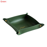 PU Leather Folding Tray Jewelry Display Plate Earrings Rings Cosmetic Organizer Desktop Key Coin Watch Sundries Box