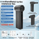 Air blower 140000RPM Turbo Jet Brushless Motor Handheld Duct Fan 62M/S Portable Type-C Charging with Power Display ventilado