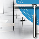 Premium Stainless Steel 25 Cm Wall Hanger No Drilling - Squeegee Shower With Replacement Lip