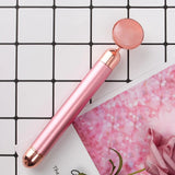 Roller Natural Jade Skin Care Massage Face Neck Body Pink Rose Quartz Electric Facial Massager Beauty Lift Slimming Tool