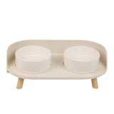 Protects Cat's Vertebra Food and Water in One-desigh Dog Cat Double Bowl Cat Bowl Feeds Semi Enclosed Anti Spill Raised