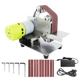 Mini Belt Sander Electric Grinding hine 7 Variable Speed with 10 Sanding Belts for Polishing Wood Metal