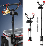 Telescc Support Bracket Aluminum Alloy Holder Rod Rack Adjustable Heavy Duty for Fishing