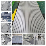 240X 45cm EVA for Marine Yacht RV Self Adhesive Teak Deck Sheet Boat Synthetic Foam Floor Mat