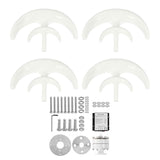 Wind Turbine Kit 4 Blade Lantern Type DoubleLayer Generator Mounting Assembly 1200W(12V )