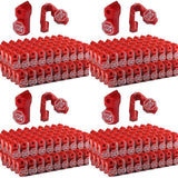 Peg Hook Lock Stop Lock 100 Pcs Plastic Red Stop Lock Anti-Theft Lock