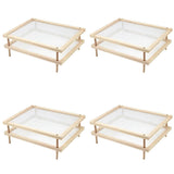 Stackable Food Dryer with Net Wooden Pasta Herb Drying Racks