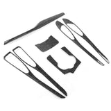 7Pcs Interior Trim Kit Carbon Fiber Cover for Door Dashboard Central Control Panel Fit for Alfa Rome
