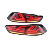 1 Pair LED Tail Lights Dynamic Sequential Turn Signal Smoky Lens Replacement for Mitsubishi Lancer 2