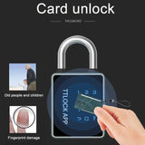 Electronic Smart Door Biometric Fingerprint Padlock TUYA/TTLOCK APP Portable Keyless Quick Unlock Anti-Theft Password Lock